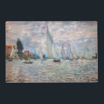 Claude Monet - Boats Regatta at Argenteuil Laminated Place Mat<br><div class="desc">The Boats Regatta at Argenteuil / Regate a Argenteuil - Claude Monet,  Oil on Canvas,  1874</div>