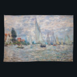 Claude Monet - Boats Regatta at Argenteuil Tea Towel<br><div class="desc">The Boats Regatta at Argenteuil / Regate a Argenteuil - Claude Monet,  Oil on Canvas,  1874</div>