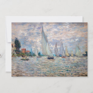 Claude Monet - Boats Regatta at Argenteuil Thank You Card
