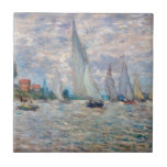 Claude Monet - Boats Regatta at Argenteuil Tile<br><div class="desc">The Boats Regatta at Argenteuil / Regate a Argenteuil - Claude Monet,  Oil on Canvas,  1874</div>