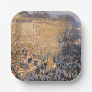 Claude Monet - Boulevard des Capucines in Paris Paper Plate