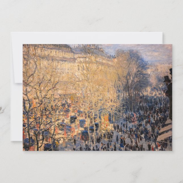 Claude Monet - Boulevard des Capucines in Paris Thank You Card (Front)