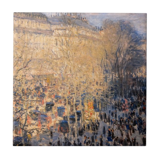 Claude Monet - Boulevard des Capucines in Paris Tile (Front)