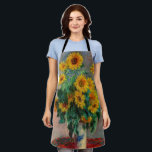 Claude Monet - Bouquet of Sunflowers Apron<br><div class="desc">Bouquet of Sunflowers / Bouquet de tournesols - Claude Monet,  Oil on Canvas,  1881</div>