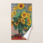 Claude Monet - Bouquet of Sunflowers Bath Towel Set<br><div class="desc">Bouquet of Sunflowers / Bouquet de tournesols - Claude Monet,  Oil on Canvas,  1881</div>