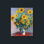 Claude Monet Bouquet of Sunflowers Canvas Print<br><div class="desc">A vase of sunflowers as painted by Claude Monet.</div>