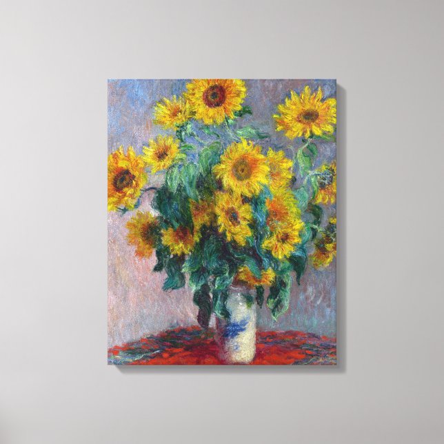 Claude Monet Bouquet of Sunflowers Canvas Print (Front)