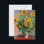 Claude Monet - Bouquet of Sunflowers Card<br><div class="desc">Bouquet of Sunflowers / Bouquet de tournesols - Claude Monet,  Oil on Canvas,  1881</div>