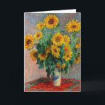 Claude Monet - Bouquet of Sunflowers Card<br><div class="desc">Bouquet of Sunflowers / Bouquet de tournesols - Claude Monet,  Oil on Canvas,  1881</div>