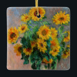 Claude Monet - Bouquet of Sunflowers Ceramic Ornament<br><div class="desc">Bouquet of Sunflowers / Bouquet de tournesols - Claude Monet,  Oil on Canvas,  1881</div>