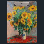 Claude Monet - Bouquet of Sunflowers Clipboard<br><div class="desc">Bouquet of Sunflowers / Bouquet de tournesols - Claude Monet,  Oil on Canvas,  1881</div>