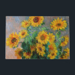 Claude Monet - Bouquet of Sunflowers Doormat<br><div class="desc">Bouquet of Sunflowers / Bouquet de tournesols - Claude Monet,  Oil on Canvas,  1881</div>