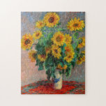 Claude Monet - Bouquet of Sunflowers Jigsaw Puzzle<br><div class="desc">Bouquet of Sunflowers v Bouquet de tournesols - Claude Monet,  Oil on Canvas,  1881</div>