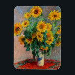 Claude Monet - Bouquet of Sunflowers Magnet<br><div class="desc">Bouquet of Sunflowers / Bouquet de tournesols - Claude Monet,  Oil on Canvas,  1881</div>