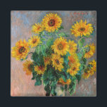 Claude Monet - Bouquet of Sunflowers Magnet<br><div class="desc">Bouquet of Sunflowers / Bouquet de tournesols - Claude Monet,  Oil on Canvas,  1881</div>
