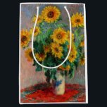 Claude Monet - Bouquet of Sunflowers Medium Gift Bag<br><div class="desc">Bouquet of Sunflowers / Bouquet de tournesols - Claude Monet,  Oil on Canvas,  1881</div>