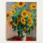 Claude Monet - Bouquet of Sunflowers Planner<br><div class="desc">Bouquet of Sunflowers / Bouquet de tournesols - Claude Monet,  Oil on Canvas,  1881</div>