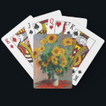 Claude Monet - Bouquet of Sunflowers Playing Cards<br><div class="desc">Bouquet of Sunflowers / Bouquet de tournesols - Claude Monet,  Oil on Canvas,  1881</div>