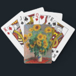 Claude Monet - Bouquet of Sunflowers Playing Cards<br><div class="desc">Bouquet of Sunflowers / Bouquet de tournesols - Claude Monet,  Oil on Canvas,  1881</div>