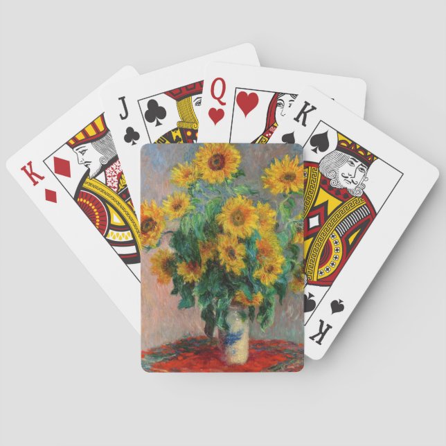 Claude Monet - Bouquet of Sunflowers Playing Cards (Back)