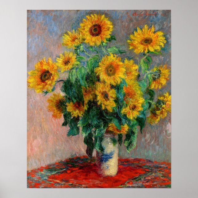 Claude Monet - Bouquet of Sunflowers Poster (Front)