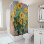 Claude Monet - Bouquet of Sunflowers Shower Curtain<br><div class="desc">Bouquet of Sunflowers / Bouquet de tournesols - Claude Monet,  Oil on Canvas,  1881</div>