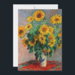 Claude Monet - Bouquet of Sunflowers Thank You Card<br><div class="desc">Bouquet of Sunflowers / Bouquet de tournesols - Claude Monet,  Oil on Canvas,  1881</div>