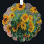 Claude Monet - Bouquet of Sunflowers Tree Decoration Card<br><div class="desc">Bouquet of Sunflowers / Bouquet de tournesols - Claude Monet,  Oil on Canvas,  1881</div>