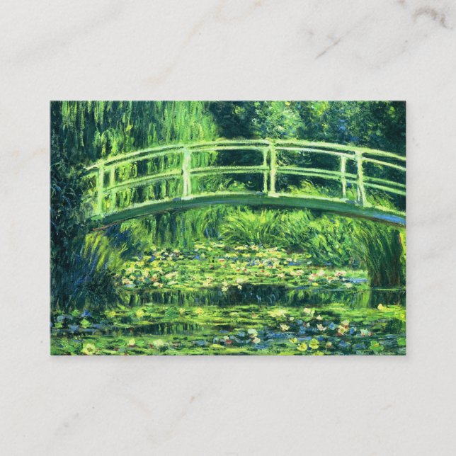 Claude Monet: Bridge Over a Pond of Water Lilies Business Card (Front)