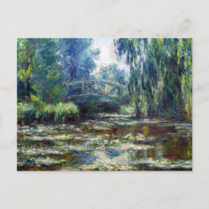 Claude Monet Bridge Over Water Lily Pond Postcard