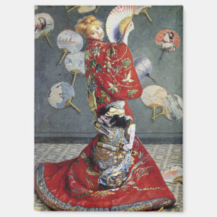 Claude Monet Camille in Red Japanese Kimono Art Magnet