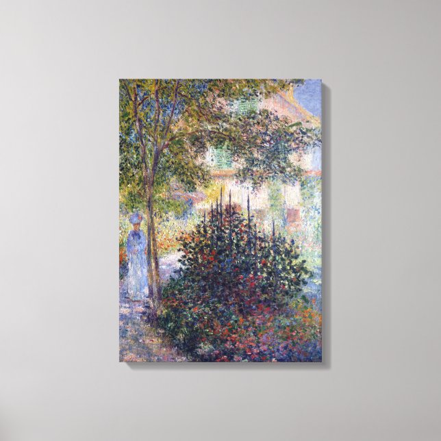 Claude Monet Camille in the Garden at Argenteuil Canvas Print (Front)