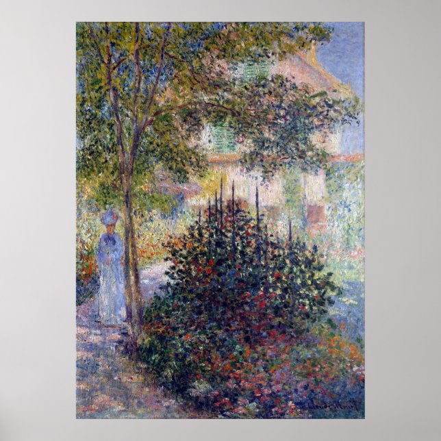 Claude Monet Camille in the Garden at Argenteuil Poster (Front)