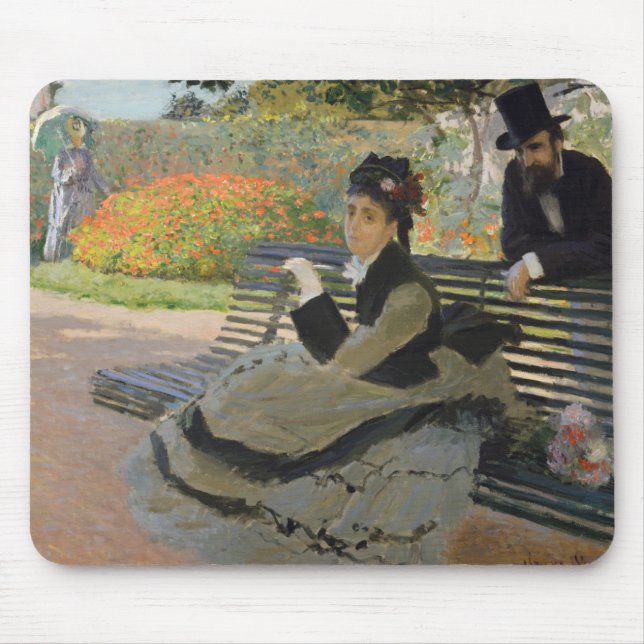 Claude Monet - Camille Monet on a Bench Mouse Pad (Front)