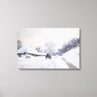 Claude Monet - Cart on the Snowy Road at Honfleur