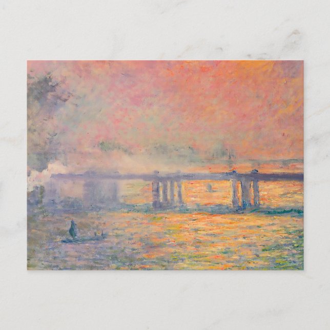 Claude Monet Charing Cross Bridge Postcard (Front)