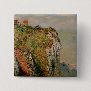 Claude Monet Cliff at Dieppe, 1882 15 Cm Square Badge