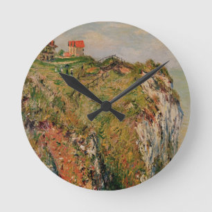 Claude Monet   Cliff at Dieppe, 1882 Round Clock