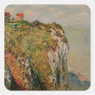 Claude Monet   Cliff at Dieppe, 1882 Square Sticker
