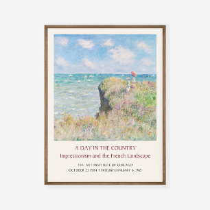 Claude Monet Cliff Walk at Pourville Art Exhibit Poster