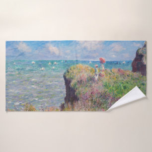 Claude Monet - Cliff Walk at Pourville Bath Towel Set