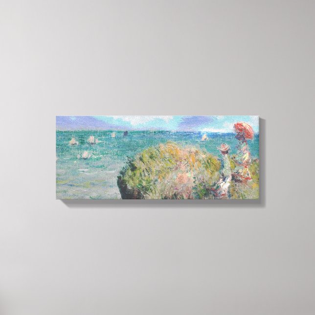 Claude Monet: Cliff Walk at Pourville Canvas Print (Front)