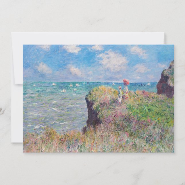 Claude Monet - Cliff Walk at Pourville Invitation (Front)