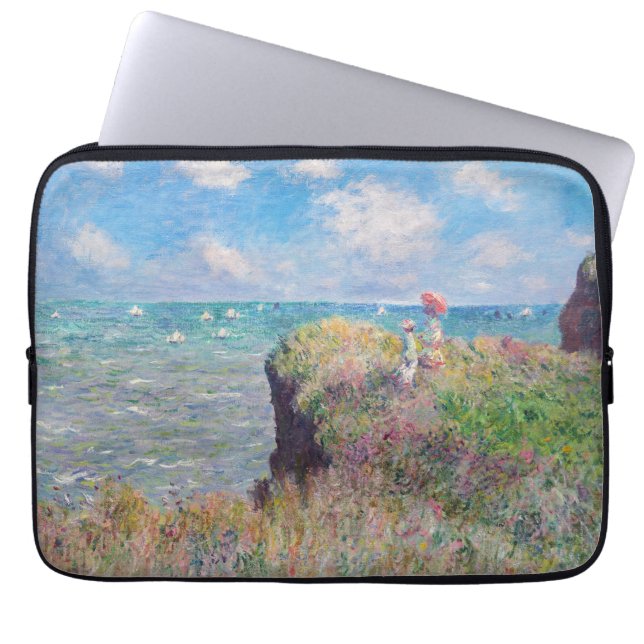 Claude Monet - Cliff Walk at Pourville Laptop Sleeve (Front)