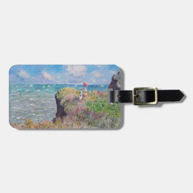 Claude Monet - Cliff Walk at Pourville Luggage Tag (Front Horizontal)