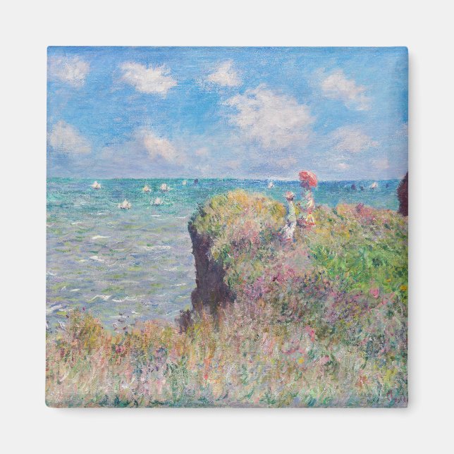 Claude Monet - Cliff Walk at Pourville Magnet (Front)