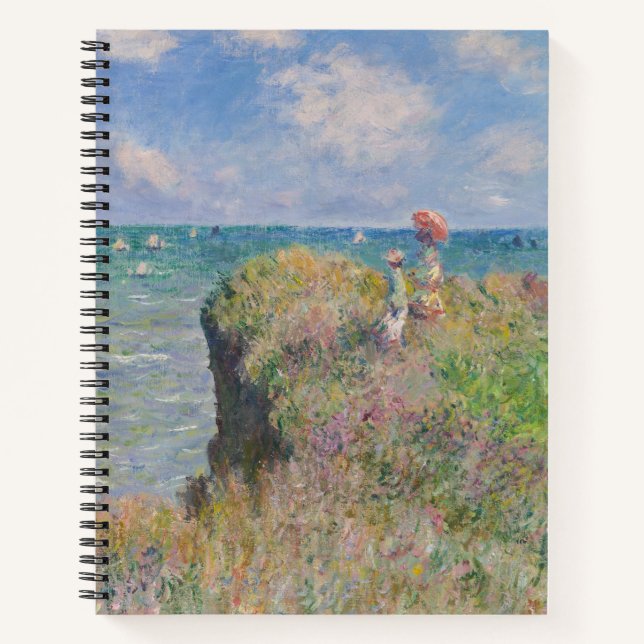 Claude Monet Cliff Walk at Pourville   Notebook (Front)