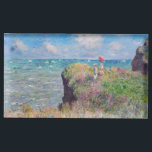 Claude Monet - Cliff Walk at Pourville Place Card Holder<br><div class="desc">Cliff Walk at Pourville / Promenade sur la falaise,  Pourville - Claude Monet,  1882</div>