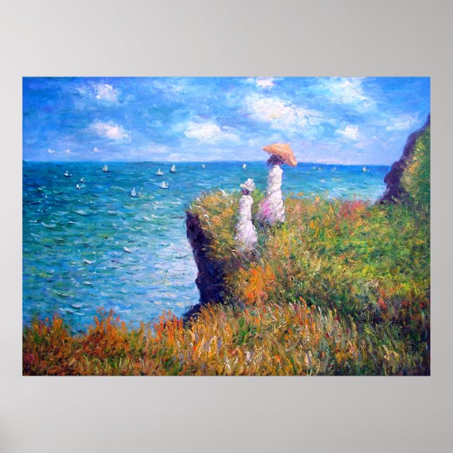 Claude Monet: Cliff Walk at Pourville Poster (Front)