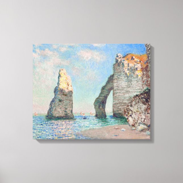 Claude Monet - Cliffs at Etretat Canvas Print (Front)